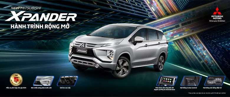 Mitsubishi Xpander là mẫu xe ô tô 7 chỗ giá rẻ chỉ 555 triệu VND