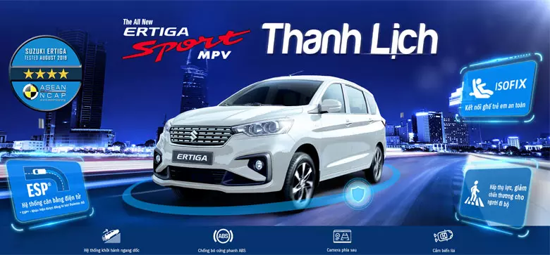 Xe 7 chỗ giá rẻ Suzuki Ertiga có giá từ 539 triệu VND