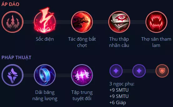 Bảng Ngọc bổ trợ Ezreal AP mùa 13