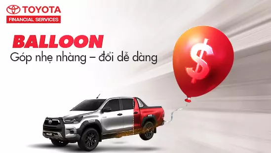 Sản phẩm Balloon với khoản trả góp hàng tháng thấp hơn 15-30% so với vay truyền thống, phù hợp cho khách hàng có chỉ số tín dụng thấp