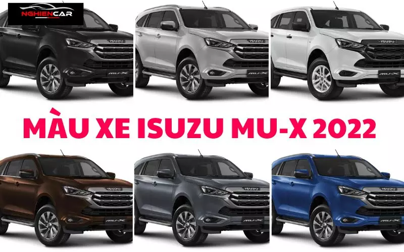 Màu xe Isuzu Mu-X 2022