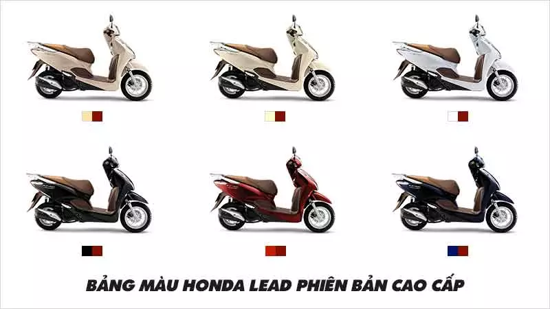 Bảng màu xe Honda Lead phiên bản cao cấp