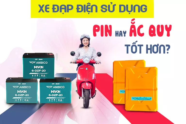 Chọn xe đạp điện chạy pin hay ắc quy