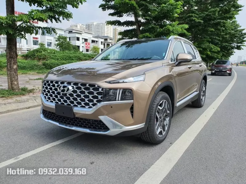 Phiên bản nâng cấp Hyundai Santafe 2022 màu vàng cát