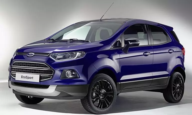 Đánh giá xe Ford Ecosport 2016 có thân gọn gàng, hơi dốc nhẹ về phía trước.