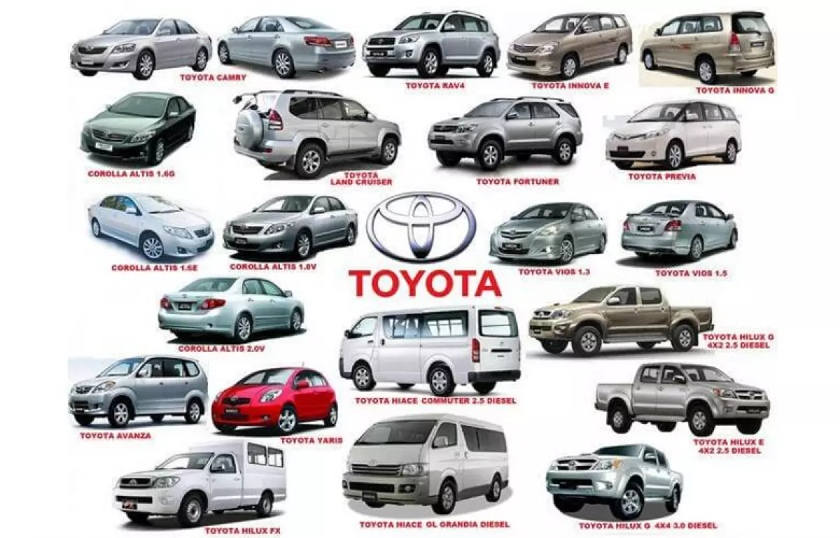 Các dòng xe phổ biến của Toyota