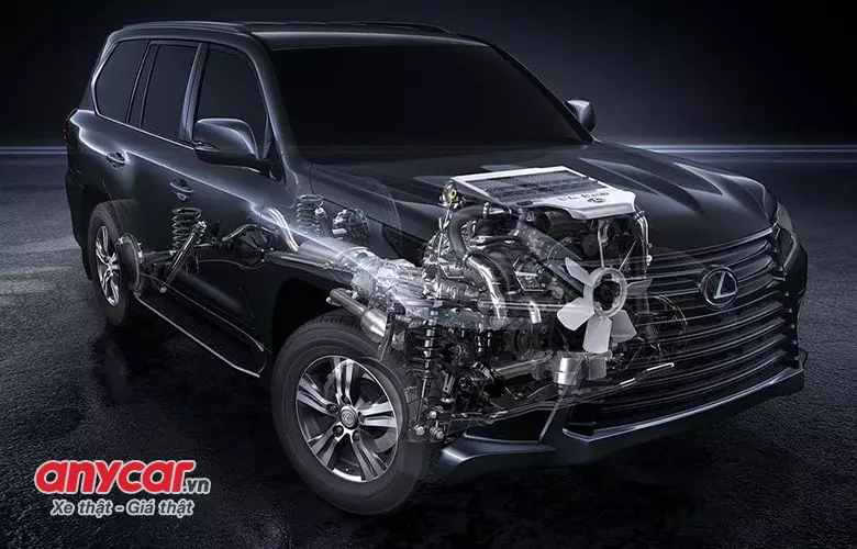 Lexus LX570 được trang bị động cơ V8 32 van dung tích 5.66L ,trục cam kép, VVT-I kép