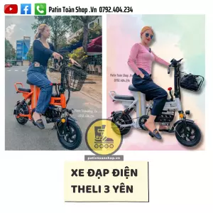 Xe đạp điện Hot Girl - xe điện gấp Burke Màu vàng