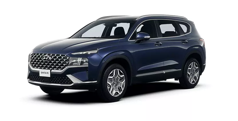 Hyundai Santafe tiêu chuẩn 2022 màu xanh