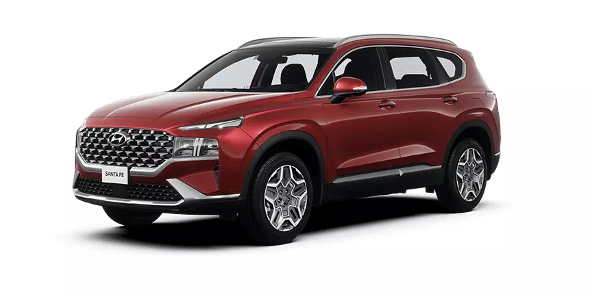 Hyundai Santafe 2022 màu đỏ