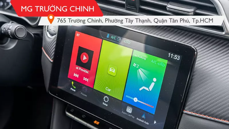 Màn hình cảm ứng trên MG ZS 2023.