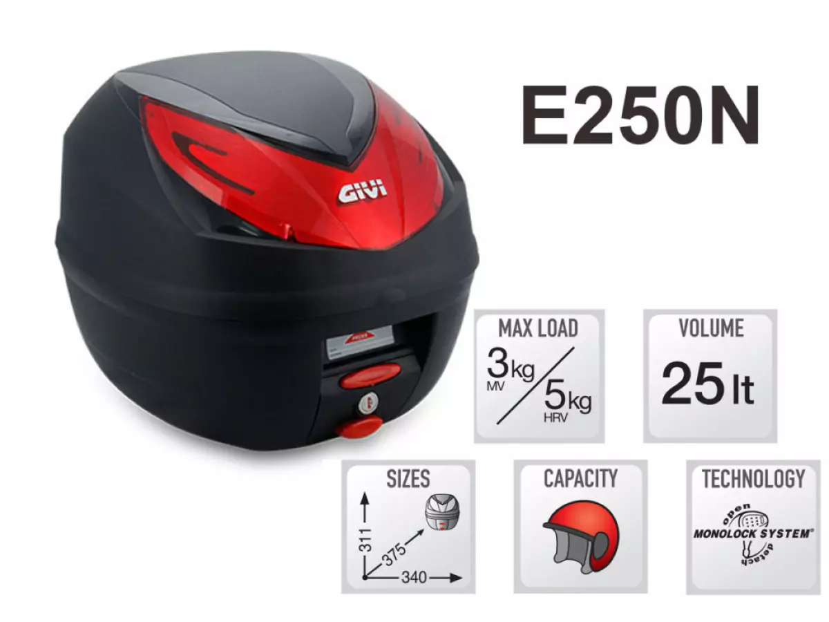 Thùng sau Givi E250N chính hãng