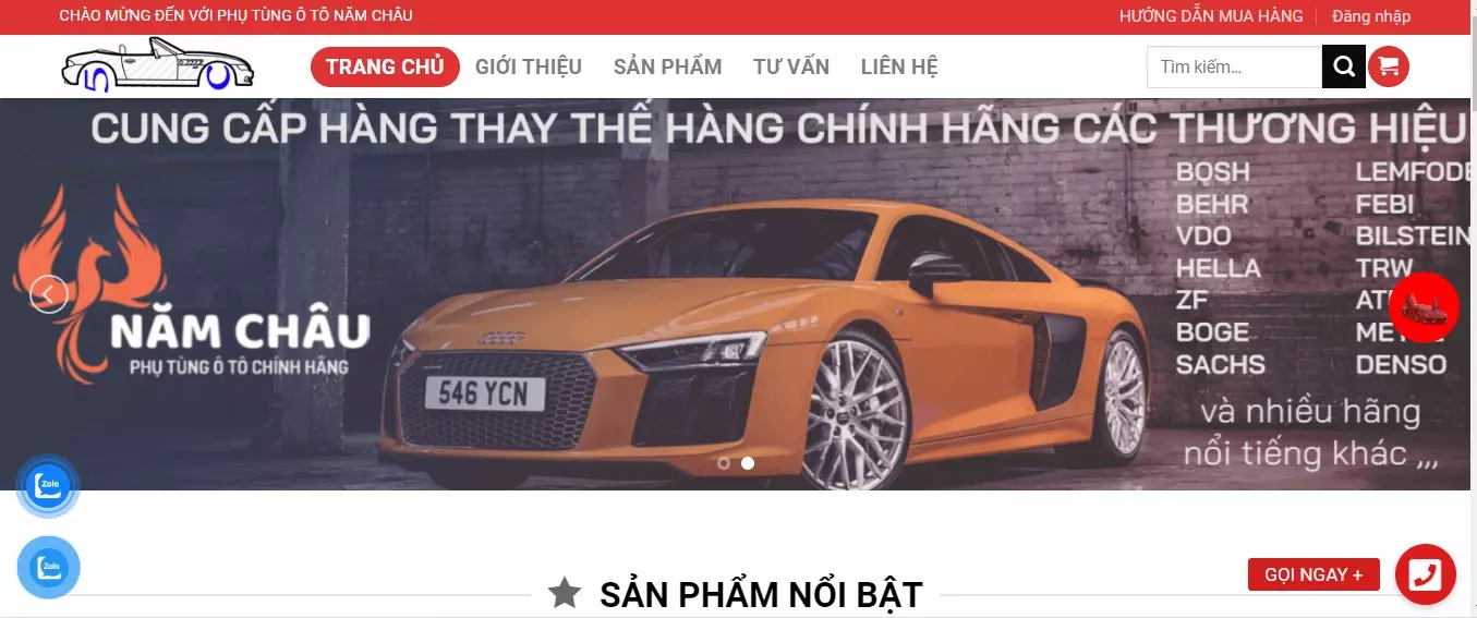 Cửa hàng phụ tùng ô tô Năm Châu