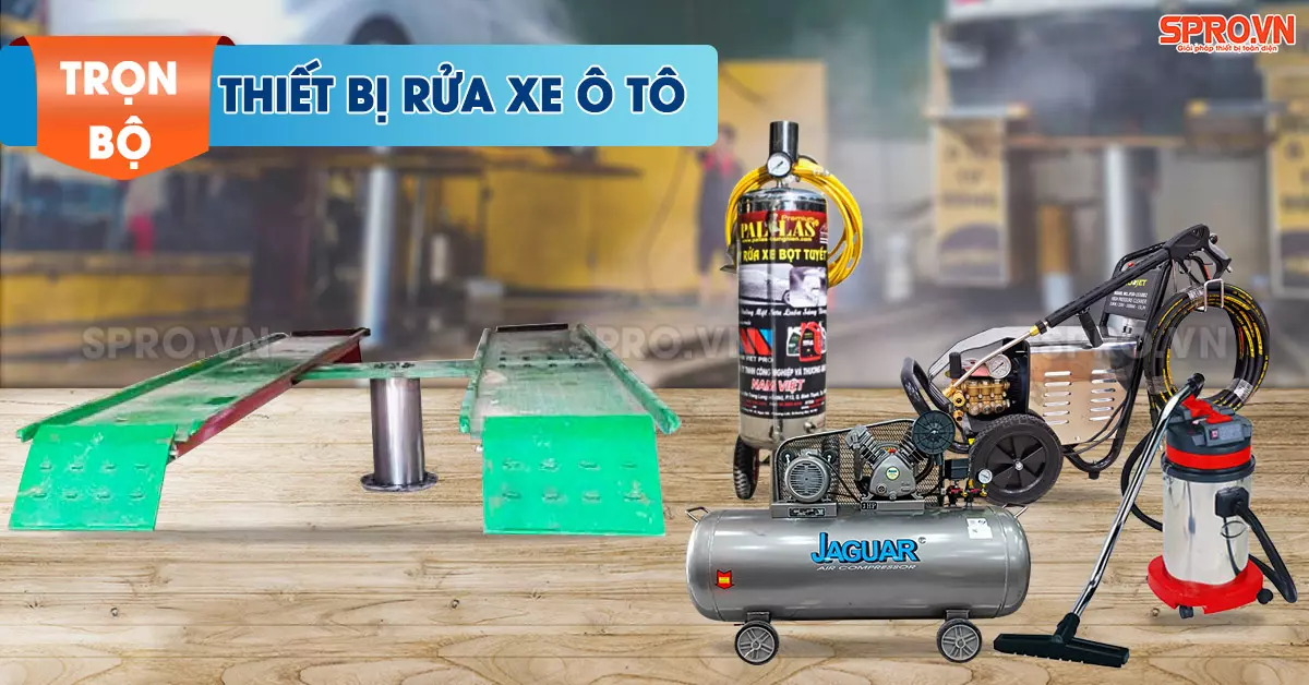 trọn bộ thiết bị rửa xe ô tô chuyên nghiệp