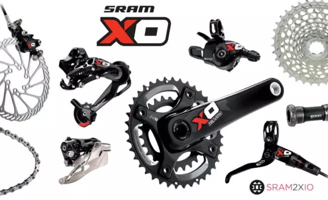 Một bộ groupset của thương hiệu SRAM