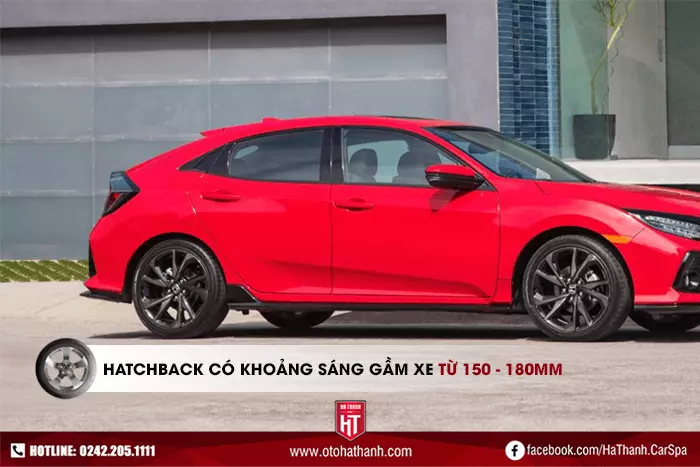 Khoảng sáng gầm dòng xe Hatchback