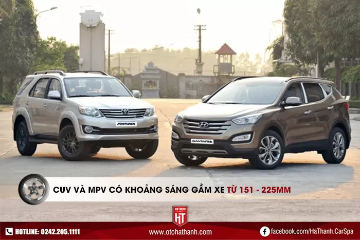 Khoảng sáng gầm dòng xe CUV, MPV