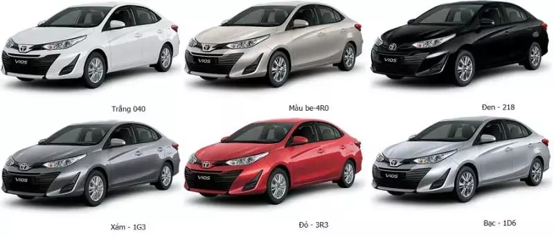 Các phiên bản xe Vios