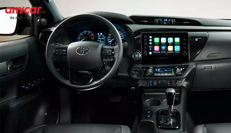 Bảng tap-lo đề cao tính thực dụng trên Toyota Hilux với cách bố trí đơn giản và dễ quan sát