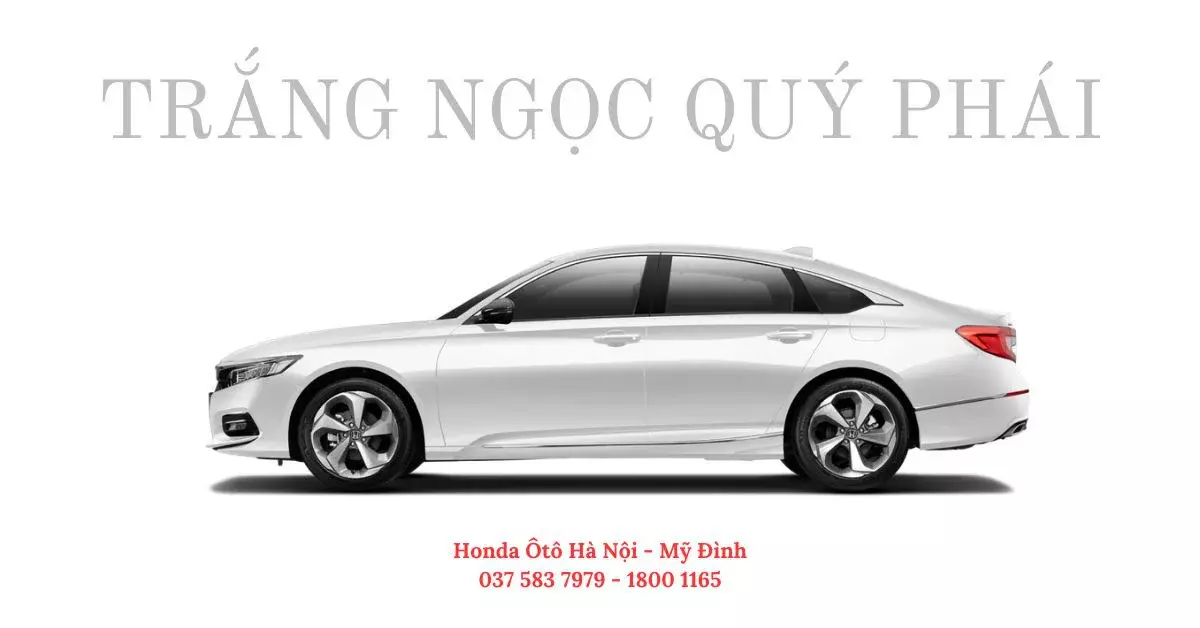 Honda Accord màu trắng ngọc quý phái (Ảnh: Honda Việt Nam)