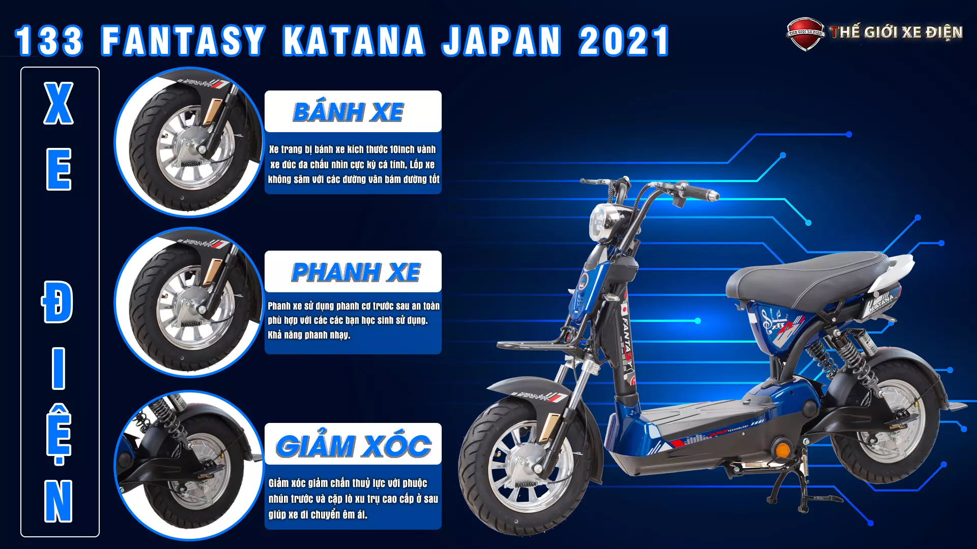 Xe Đạp Điện 133 Fantasy Katana Japan