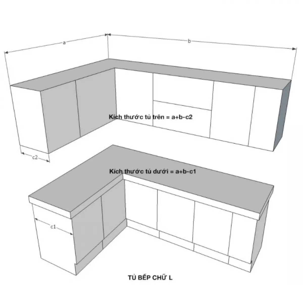 Tủ Bếp Dáng Chữ L