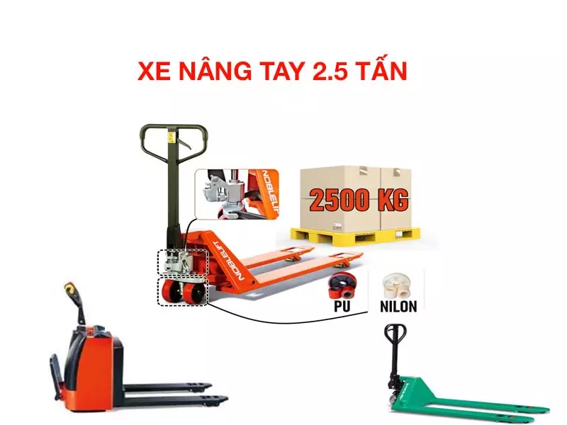 Xe nâng tay 2.5 tấn