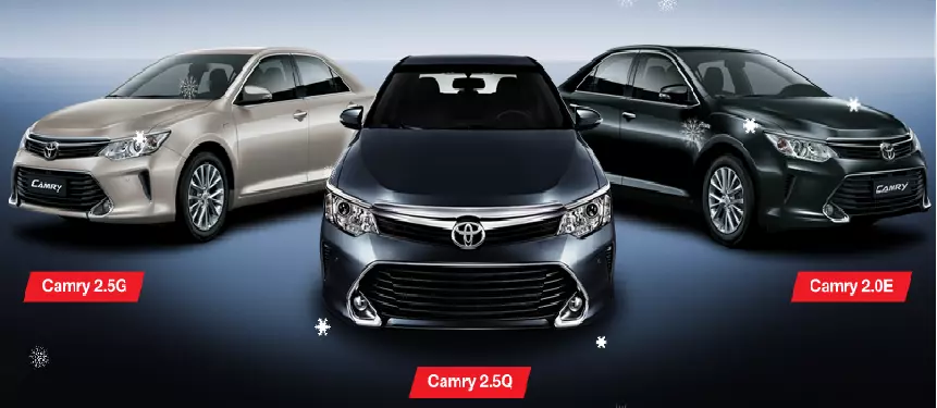 Các mẫu xe Camry của Toyota...