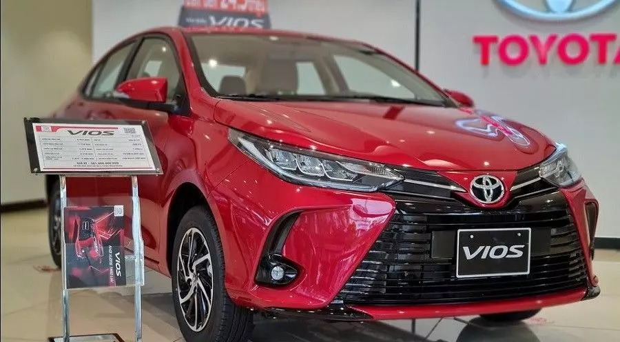 Màu sắc thiết kế trong xe Toyota Vios 2022