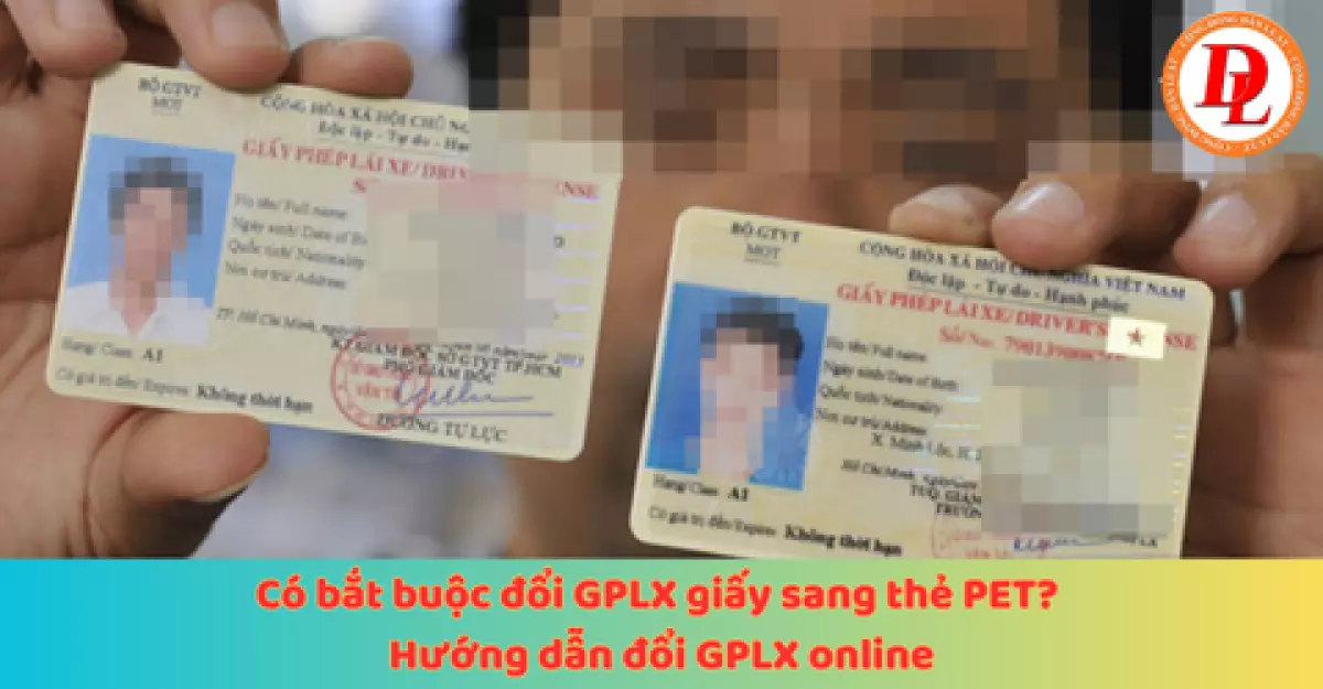 Có bắt buộc đổi GPLX giấy sang thẻ PET? Hướng dẫn đổi GPLX online
