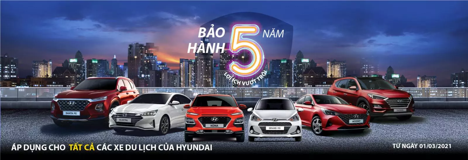 Hyundai Accent 2021 được bảo hành lên tới 5 năm.