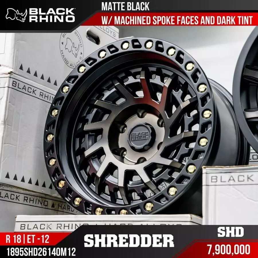 Mâm Black Rhino Shredder RF Matte Black
