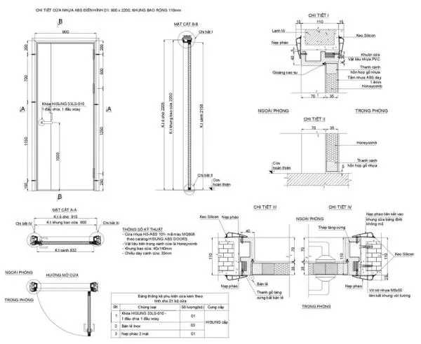 cửa nhựa abs kos