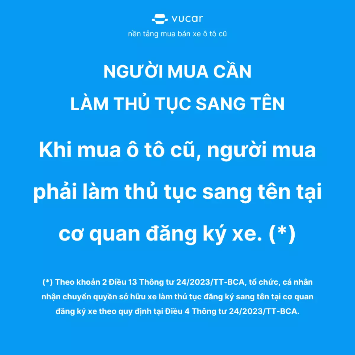 Mua ô tô cũ cần sang tên xe