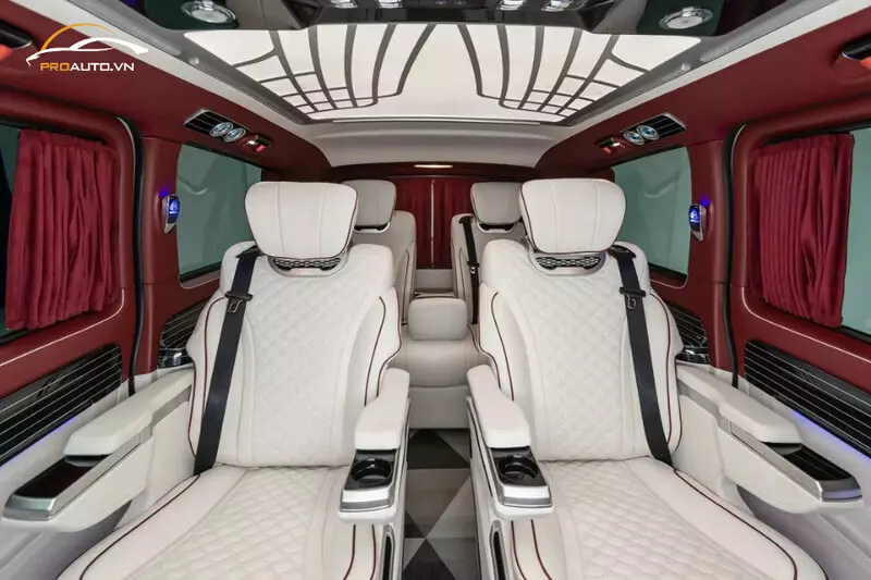 Độ ghế ngồi trên xe Mercedes phong cách Maybach