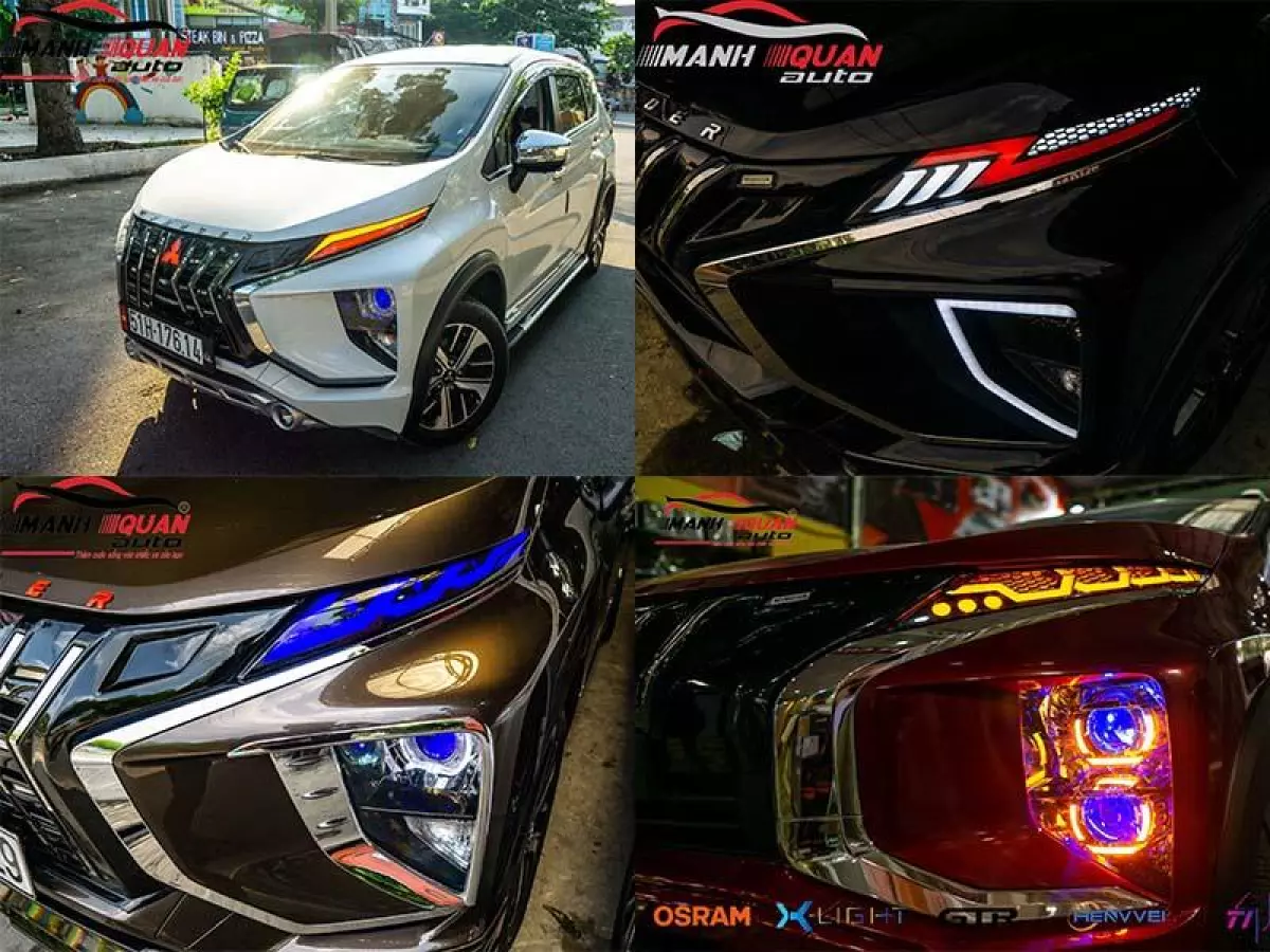 Các mẫu mí led độ cho Mitsubishi Xpander tại Mạnh Quân auto