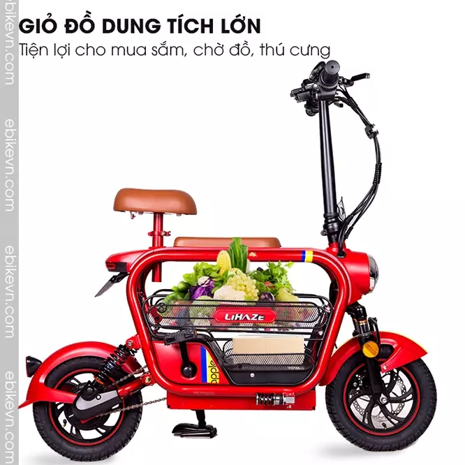 Xe Dap Dien Gia Dinh Lihaze 3 Cho Ngoi -Ebikevn