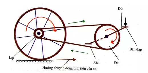 Cấu tạo các bộ phận trên xe đạp