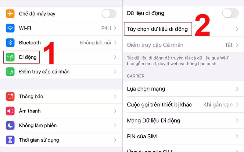 Cập nhật cài đặt APN nhà mạng