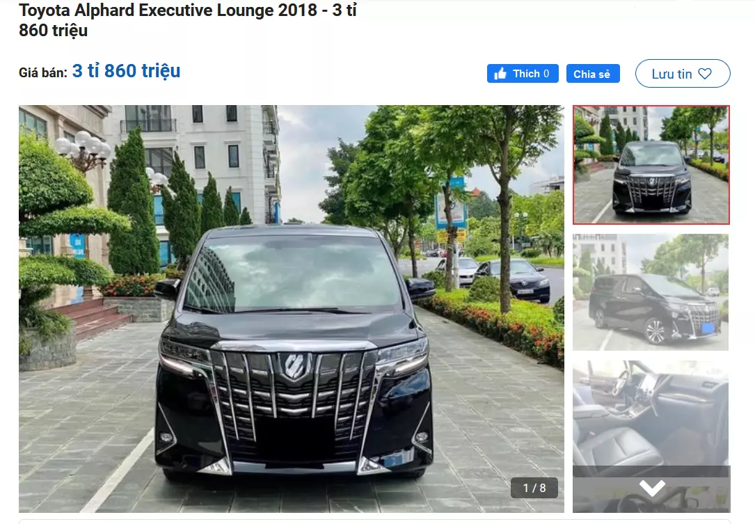 Độ giữ giá đỉnh cao của Toyota Alphard cũ