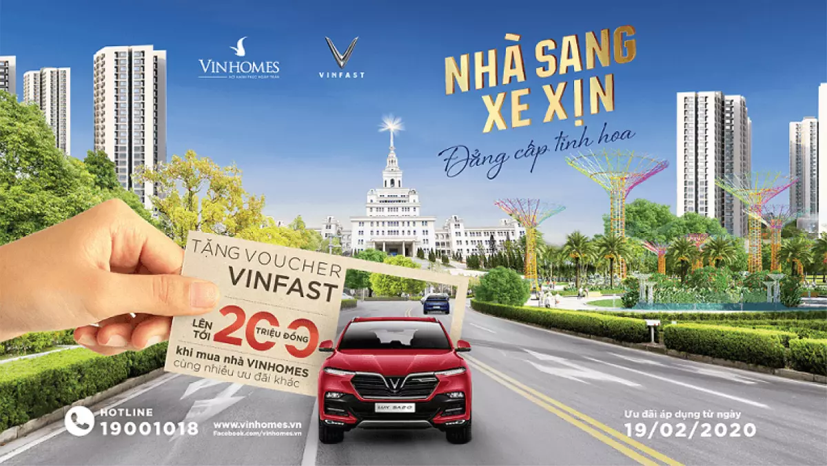 voucher vinfast nhà sang xe xịn