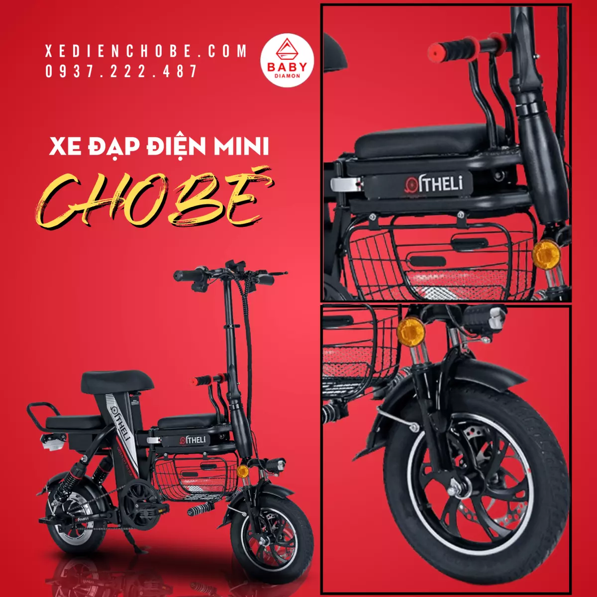 xe đạp điện mini cho bé