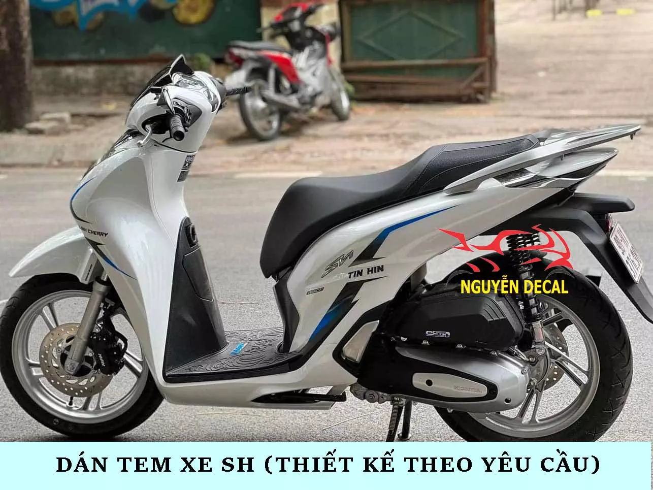 Dán tem xe SH thiết kế