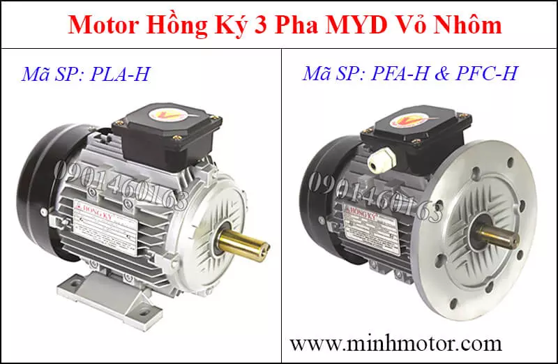 Thông số kỹ thuật Motor Hồng Ký 2HP 1.5kw 3 pha MYD