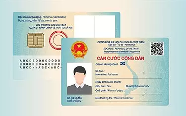 Mặt trước và mặt sau của Căn cước Công dân