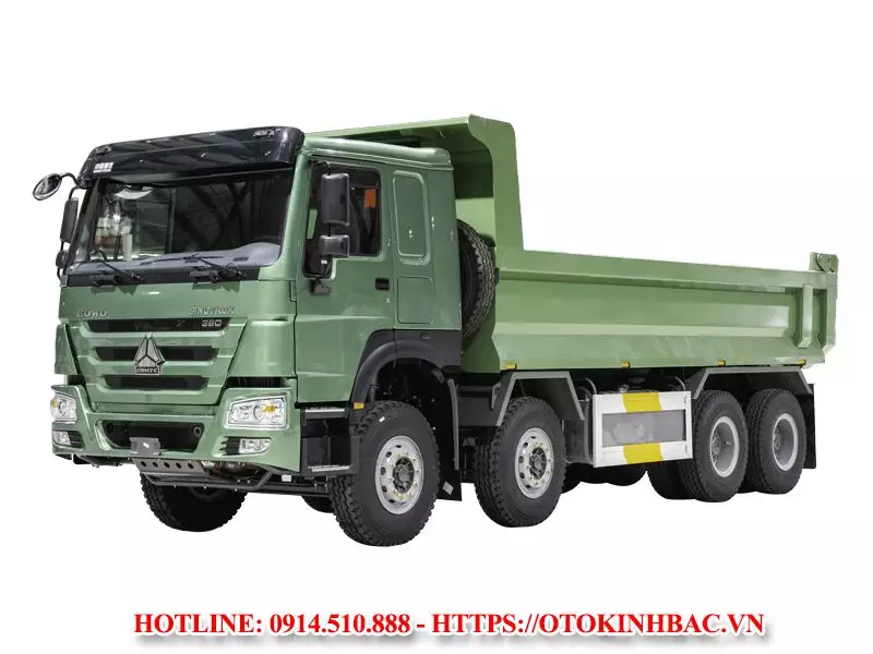 Xe tải ben Howo Sinotruk 8×4 thùng vuông