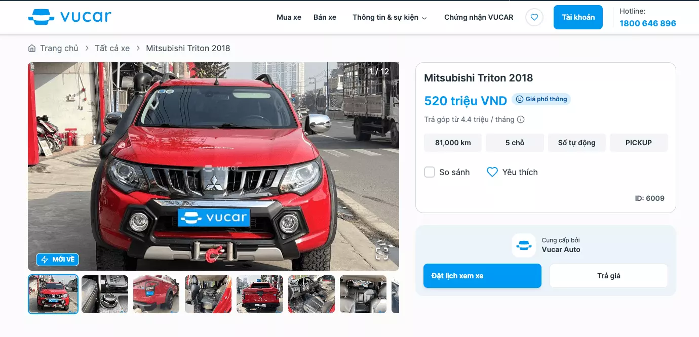 Triton 2018 cũ tự động