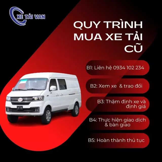 Quy tình mua xe tải 500kg cũ tại Đại lý Siêu Thị Xe Tải Van