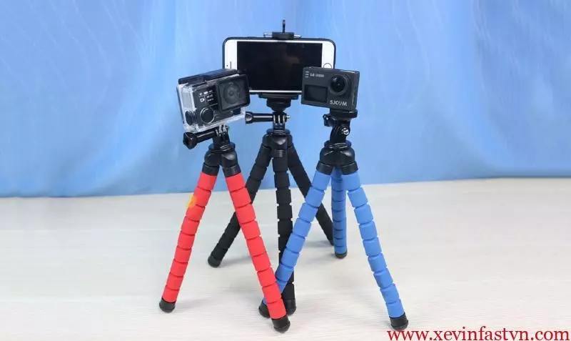 Phụ kiện camera hành trình trên xe máy tripod chân nhện