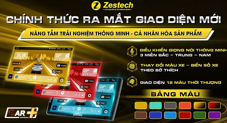 Màn hình Android xe Toyota Innova tùy biến giao diện với 12 màu phong thủy